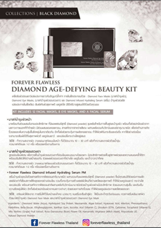 FF - Marketing & Advertisement - Brochure -BLACK Diamond Infused Age Defying Beauty Kit (Tissue Masks Eye Masks Serum). - 1Pack 500Pcs
